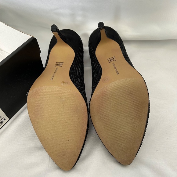 INC International Concepts Black‎ Embellished Pointed Toe Pumps, Size 6M - Picture 5 of 8
